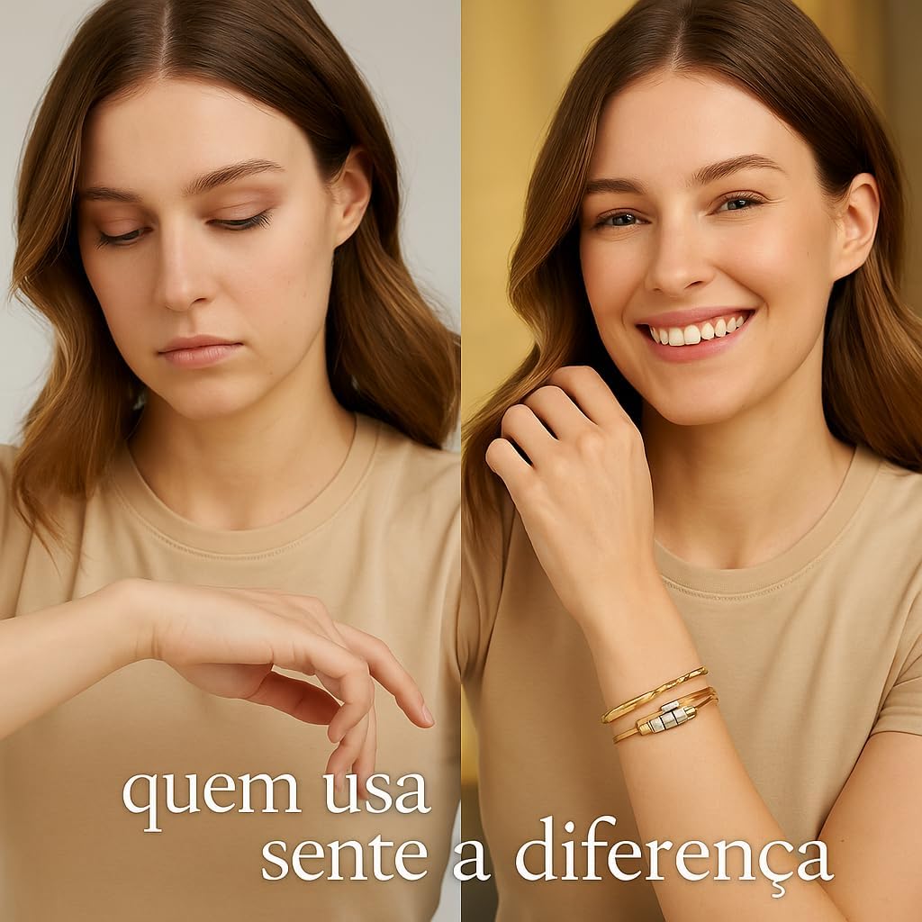 Conjunto de Pulseiras Femininas Banhadas a Ouro 18k – Design Moderno e Ajustável | Aço Inoxidável Premium | Elegância Empilhável para Mulheres Sofisticadas