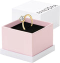 Pandora Anel solitário de coroa brilhante transparente - Anel de ouro para mulheres - presente para ela - Brilho banhado a ouro 14k com zircônia cúbica, 6, Metal, Zircônia cúbica