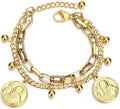 Pulseira Feminina São Bento Banhada a Ouro 18K em Aço Cirúrgico 316L, Ajustável, Proteção Espiritual, Fé Cristã, Afasta Energias Negativas e Inveja, Semijoia de Luxo – Acompanha Bolsa de Veludo