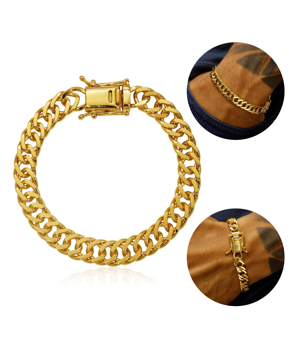 : Pulseira De Moeda Antiga Banhada A Ouro 18k - Grumet 10mm