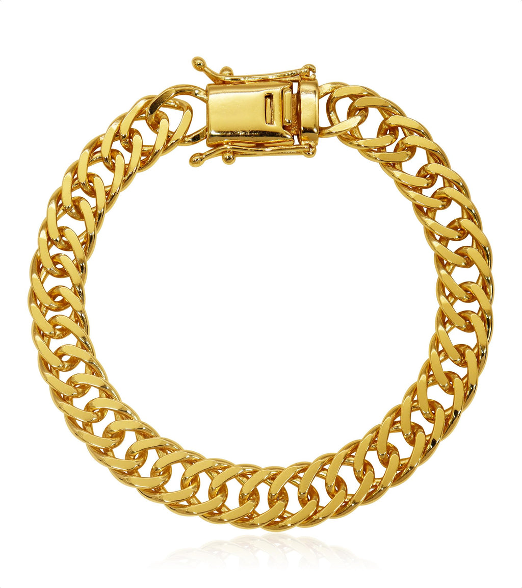 : Pulseira De Moeda Antiga Banhada A Ouro 18k - Grumet 10mm