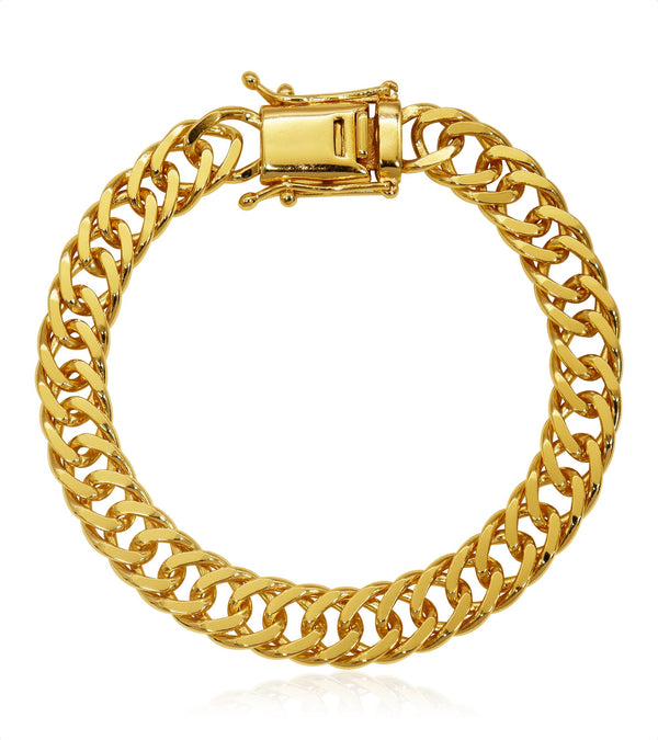 Pulseira Moeda Antiga Banhada Ouro 18k – Grumet 10mm