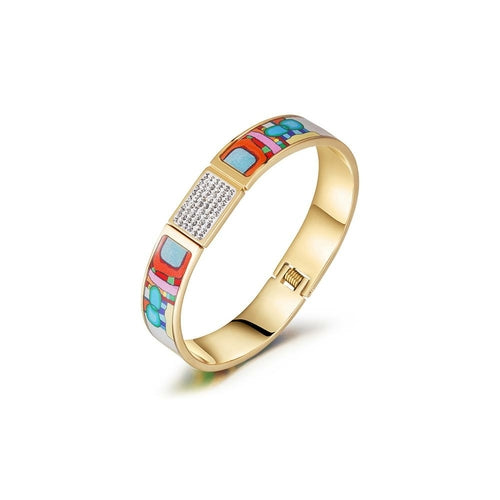 Bracelete Retrô Multicolor Folheado a Ouro 18k