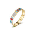 Bracelete Retrô Multicolor Folheado a Ouro 18k