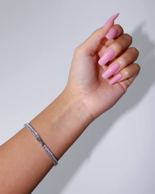 Pulseira Tennis Cravejada Prata 925 Folheada a Ouro 18k